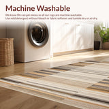 Ultra Soft Area Rug, Non Slip, Stain Resistant, Washable Area Rugs for Living Room, Bedroom, Sophisticated Organic Textural Blend(Beige)