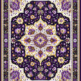 Ultra Soft Area Rug, Non Slip, Stain Resistant, Washable Area Rugs for Living Room, Bedroom, Intricate Floral Design Area with Elegant(Purple)