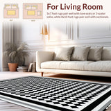 Contemporary Black and White Checkerboard(Black)