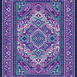 Ultra Soft Area Rug, Non Slip, Stain Resistant, Washable Area Rugs for Living Room, Bedroom, Whimsical Multicolor Textile Art(Purple)