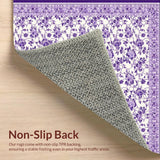Ultra Soft Area Rug, Non Slip, Stain Resistant, Washable Area Rugs for Living Room, Bedroom, Vibrant Plush Shag Patterned Charm(Purple)