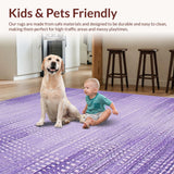 Ultra Soft Area Rug, Non Slip, Stain Resistant, Washable Area Rugs for Living Room, Bedroom, Vibrant Cozy Shaggy Atmosphere(Purple)