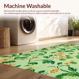 Ultra Soft Area Rug, Non Slip, Stain Resistant, Washable Area Rugs for Living Room, Bedroom, Washable Non-Slip Area Rug for Office Decor(Green)