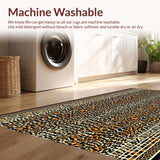 Ultra Soft Area Rug, Non Slip, Stain Resistant, Washable Area Rugs for Living Room, Bedroom, Contemporary Khaki Wildlife Influence(Brown)