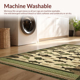 Ultra Soft Area Rug, Non Slip, Stain Resistant, Washable Area Rugs for Living Room, Bedroom, Rustic Wildlife Bass Print(Beige)