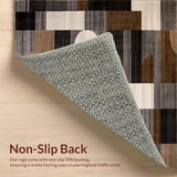 Ultra Soft Area Rug, Non Slip, Stain Resistant, Washable Area Rugs for Living Room, Bedroom, Vivid Colorful Geometric Arrangement(Brown)