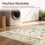 Ultra Soft Area Rug, Non Slip, Stain Resistant, Washable Area Rugs for Living Room, Bedroom, Elegant Beige Boho Rug for Living Room(Beige)