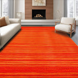 Ultra Soft Area Rug, Non Slip, Stain Resistant, Washable Area Rugs for Living Room, Bedroom, Transitional Deep Orange Palette(Orange)