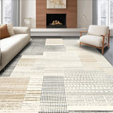 Ultra Soft Area Rug, Non Slip, Stain Resistant, Washable Area Rugs for Living Room, Bedroom, Stylish Distressed Cozy Vibe(Beige)