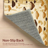Ultra Soft Area Rug, Non Slip, Stain Resistant, Washable Area Rugs for Living Room, Bedroom, Chic Playful Nature-Inspired Design(Beige)