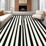 Urban Porch Stripe Featuring Contemporary Linear Motif and Crisp Symmetry(Beige)