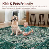 Lush Trellis Print Floor Accent(Blue)