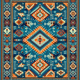 Artistic Vibrant Medallion Charm(Blue)