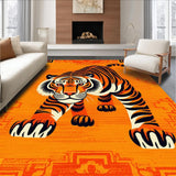 Ultra Soft Area Rug, Non Slip, Stain Resistant, Washable Area Rugs for Living Room, Bedroom, Bold Spiritual Living Room Non-Slip Rug(Orange)