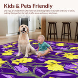 Ultra Soft Area Rug, Non Slip, Stain Resistant, Washable Area Rugs for Living Room, Bedroom, Colorful Carnival Inspired Aesthetic(Yellow)