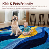 Elegant Symmetrical Linear Motif(Blue)