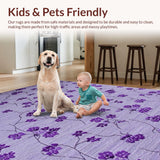 Ultra Soft Area Rug, Non Slip, Stain Resistant, Washable Area Rugs for Living Room, Bedroom, Modern Stylish Shag Statement(Purple)