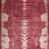 Ultra Soft Area Rug, Non Slip, Stain Resistant, Washable Area Rugs for Living Room, Bedroom, Unique Animal Print Boho Vibe(Red)