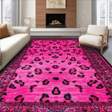 Ultra Soft Area Rug, Non Slip, Stain Resistant, Washable Area Rugs for Living Room, Bedroom, Playful Pink Animal Print Charm(Pink)