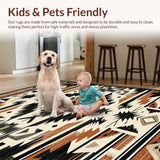 Southwestern Inspired Tribal Motif Rug with Earthy Tones(Beige)