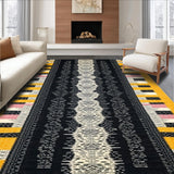 Ultra Soft Area Rug, Non Slip, Stain Resistant, Washable Area Rugs for Living Room, Bedroom, Contemporary Wild Animal Pattern(Black)
