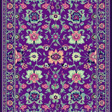 Ultra Soft Area Rug, Non Slip, Stain Resistant, Washable Area Rugs for Living Room, Bedroom, Stylish Vibrant Linear Design(Purple)