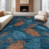 Ultra Soft Area Rug, Non Slip, Stain Resistant, Washable Area Rugs for Living Room, Bedroom, Vintage Coastal Tiled Aesthetic(Blue)