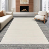 Ultra Soft Area Rug, Non Slip, Stain Resistant, Washable Area Rugs for Living Room, Bedroom, Chic Minimalist Sisal Motif(Beige)