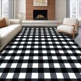 Cozy Cottage Style Plaid Print(Black)