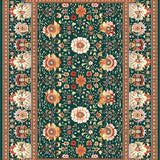 Ultra Soft Area Rug, Non Slip, Stain Resistant, Washable Area Rugs for Living Room, Bedroom, Contemporary Nature Inspired Design(Green)