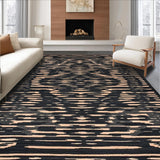 Modern Textured Black and Gray(Black)