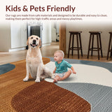 Ultra Soft Area Rug, Non Slip, Stain Resistant, Washable Area Rugs for Living Room, Bedroom, Soft Non-Slip Bedroom Carpet with Warm Neutral Tones(Beige)
