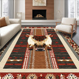 Ultra Soft Area Rug, Non Slip, Stain Resistant, Washable Area Rugs for Living Room, Bedroom, Traditional Winter Wildlife Illustration(Brown)