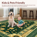 Ultra Soft Area Rug, Non Slip, Stain Resistant, Washable Area Rugs for Living Room, Bedroom, Beige & Green Waterproof Patio(Green)