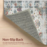 Ultra Soft Area Rug, Non Slip, Stain Resistant, Washable Area Rugs for Living Room, Bedroom, Rustic Neutral Tiled Pattern(Beige)