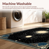 Ultra Soft Area Rug, Non Slip, Stain Resistant, Washable Area Rugs for Living Room, Bedroom, Striking Gothic Ethereal Style(Black)