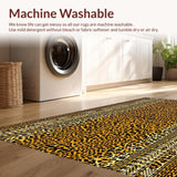 Ultra Soft Area Rug, Non Slip, Stain Resistant, Washable Area Rugs for Living Room, Bedroom, Cute Cartoon Animal Aesthetic(Gold)
