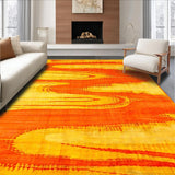 Ultra Soft Area Rug, Non Slip, Stain Resistant, Washable Area Rugs for Living Room, Bedroom, Bright Playful Shaded Color Splash(Orange)
