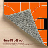 Ultra Soft Area Rug, Non Slip, Stain Resistant, Washable Area Rugs for Living Room, Bedroom, Playful Orange Graphic Design(Orange)