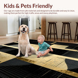 Ultra Soft Area Rug, Non Slip, Stain Resistant, Washable Area Rugs for Living Room, Bedroom, Artful Neutral Color Palette(Beige)