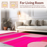 Ultra Soft Area Rug, Non Slip, Stain Resistant, Washable Area Rugs for Living Room, Bedroom, Wildlife Chic Animal Print(Pink)