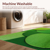 Ultra Soft Area Rug, Non Slip, Stain Resistant, Washable Area Rugs for Living Room, Bedroom, Nature-Inspired Grass Green Round Nursery Rug(Green)