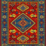 Whimsical Colorful Zigzag(Red)