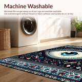 Ultra Soft Area Rug, Non Slip, Stain Resistant, Washable Area Rugs for Living Room, Bedroom, Farmhouse Tufted Laundry Room Accent Rug(Black)