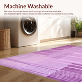 Ultra Soft Area Rug, Non Slip, Stain Resistant, Washable Area Rugs for Living Room, Bedroom, Elegant Smooth Surface Modern Appeal(Purple)