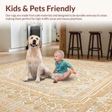 Contemporary Light Brown Trellis Design(Beige)