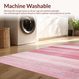 Ultra Soft Area Rug, Non Slip, Stain Resistant, Washable Area Rugs for Living Room, Bedroom, Dusty Rose Modern Minimalist Appeal(Pink)