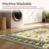 Ultra Soft Area Rug, Non Slip, Stain Resistant, Washable Area Rugs for Living Room, Bedroom, Hallway with Intrigue(White)