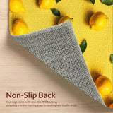 Ultra Soft Area Rug, Non Slip, Stain Resistant, Washable Area Rugs for Living Room, Bedroom, Vibrant Lemon Pattern Bathroom Non-Slip Rug(Yellow)
