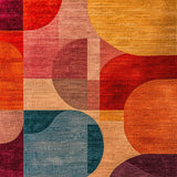 Ultra Soft Area Rug, Non Slip, Stain Resistant, Washable Area Rugs for Living Room, Bedroom, Multi-Colored Soft Entryway Non-Slip Carpet(Red)
